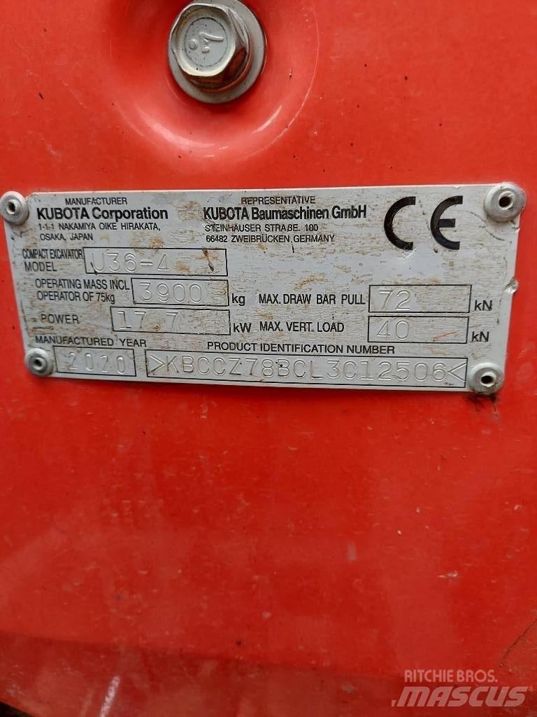 Kubota U 36-4 Mini rýpadla < 7t