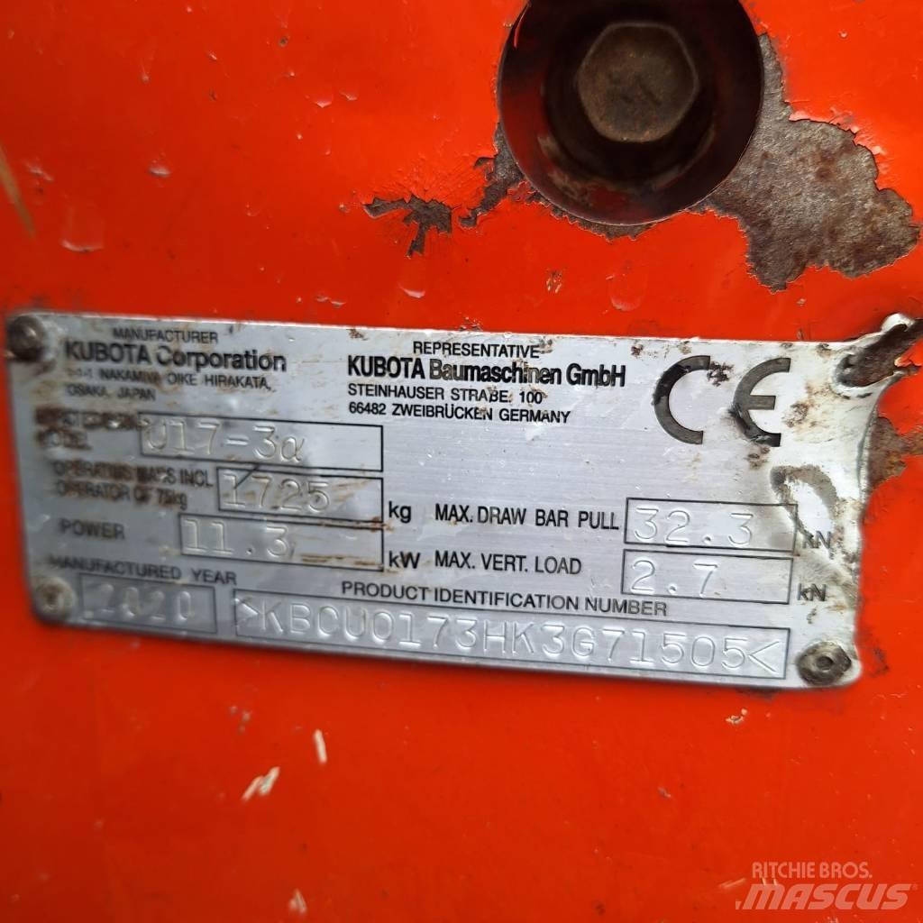 Kubota U 17-3 Mini rýpadla < 7t