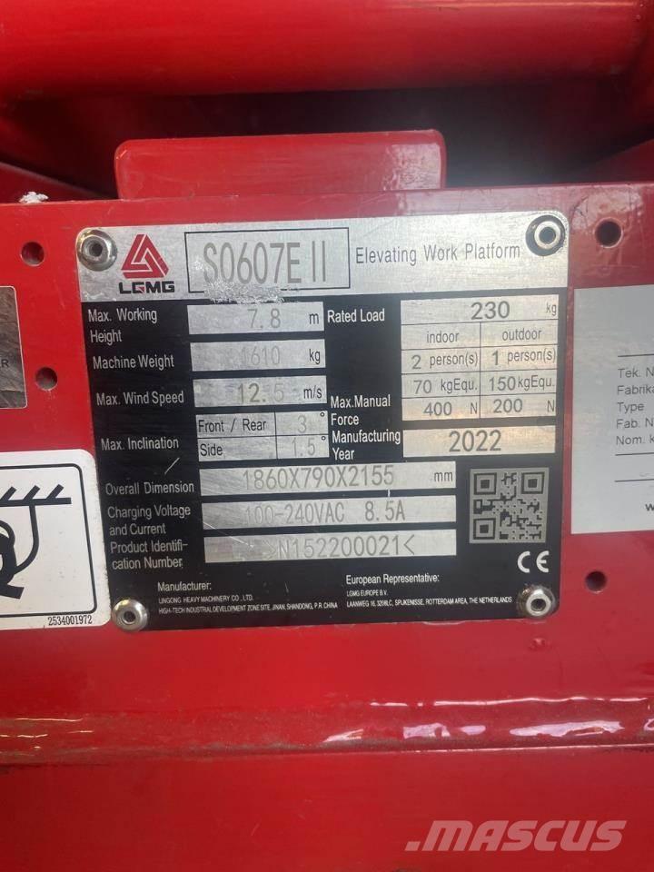 LGMG S0607E II Nůžková zvedací plošina