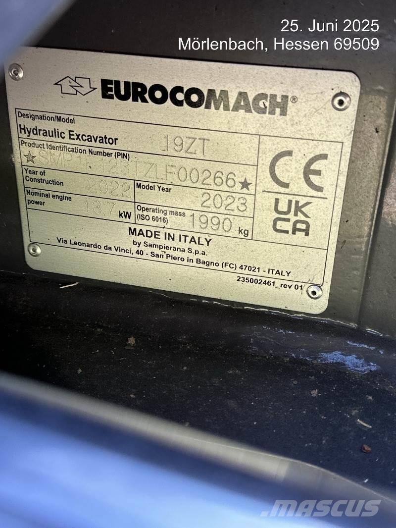 Eurocomach 19ZT Mini rýpadla < 7t