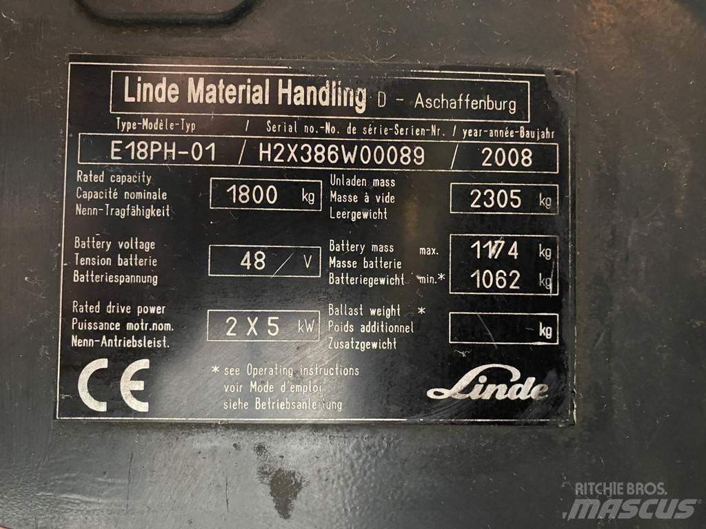 Linde E18PH-01 Akumulátorové vozíky