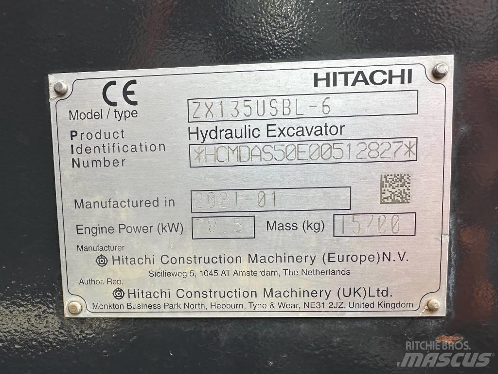 Hitachi ZX 135 US-6 Pásová rýpadla