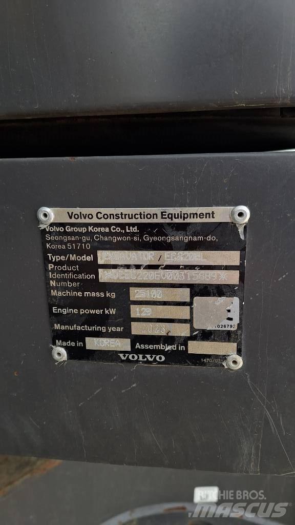 Volvo EC220E Pásová rýpadla