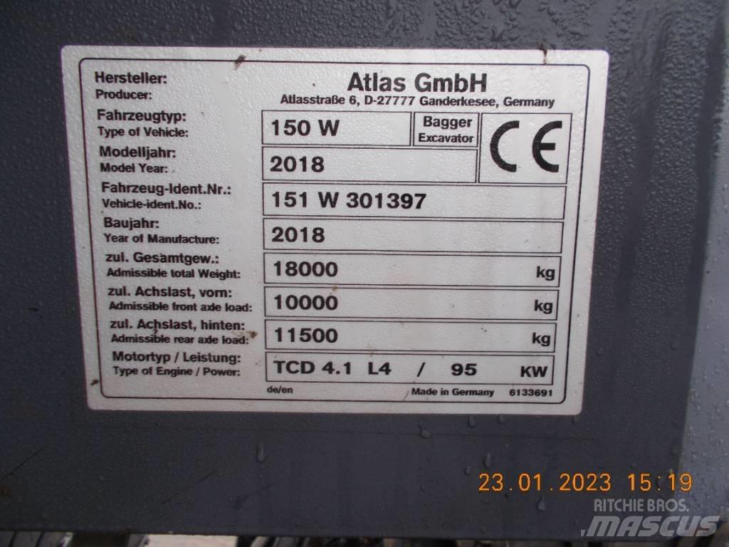 Atlas 150 W Kolová rýpadla