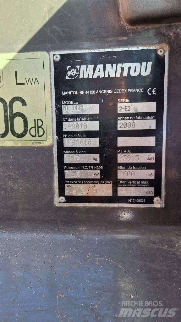 Manitou MT 1435 HSL Teleskopické manipulátory
