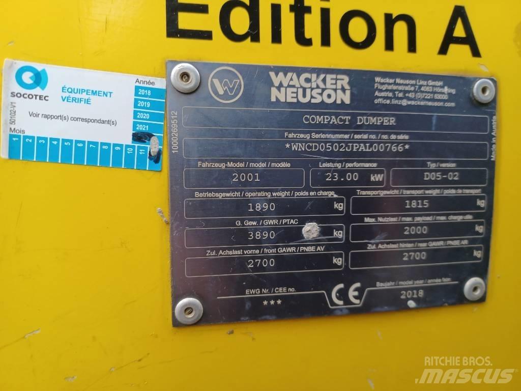 Wacker Neuson 2001 Vyklápěcí dempry
