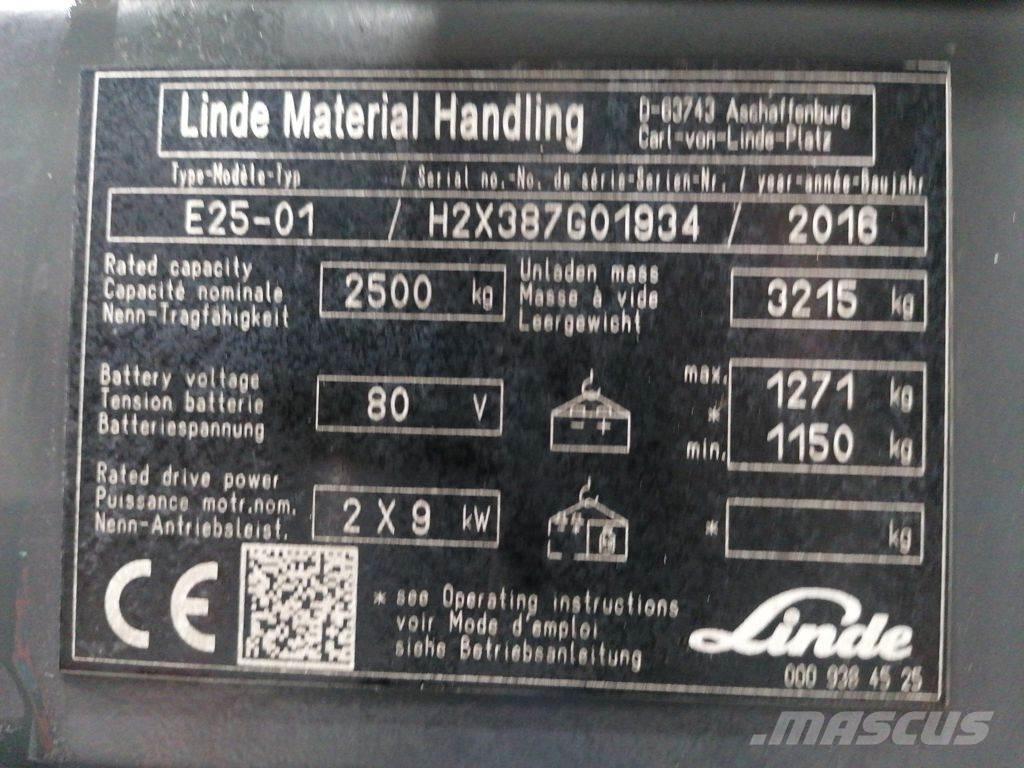 Linde E25-01 Akumulátorové vozíky