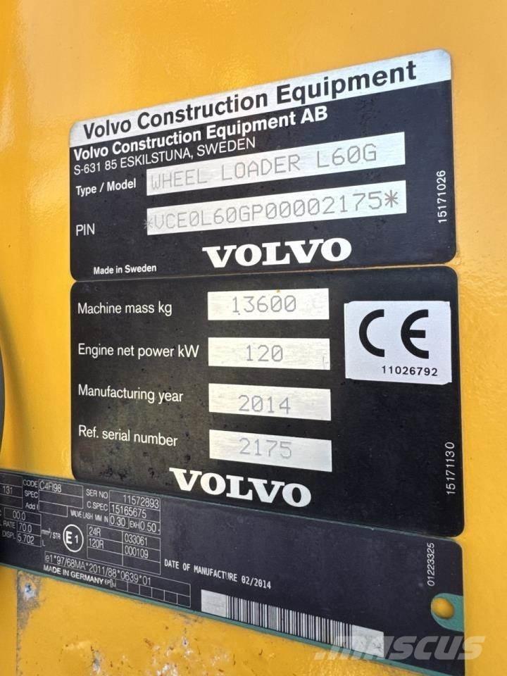 Volvo L60G Kolové nakladače