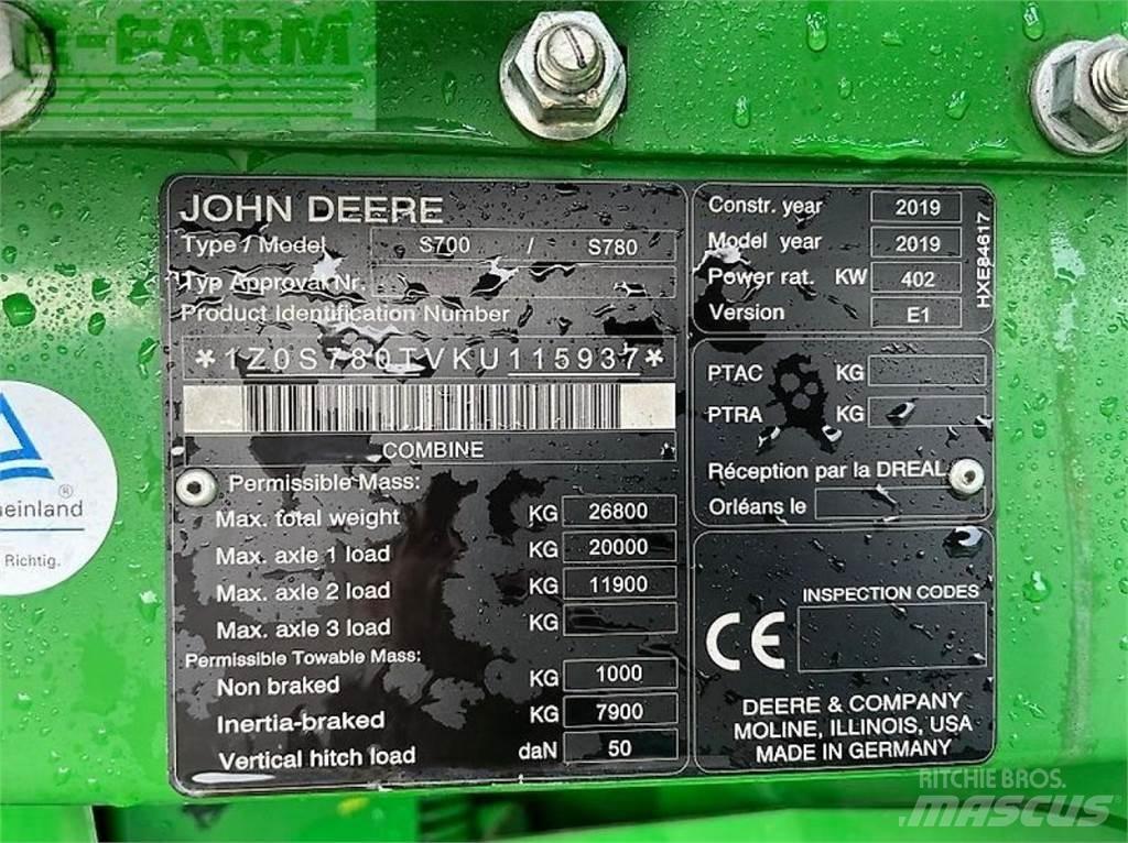 John Deere s 780i Sklízecí mlátičky