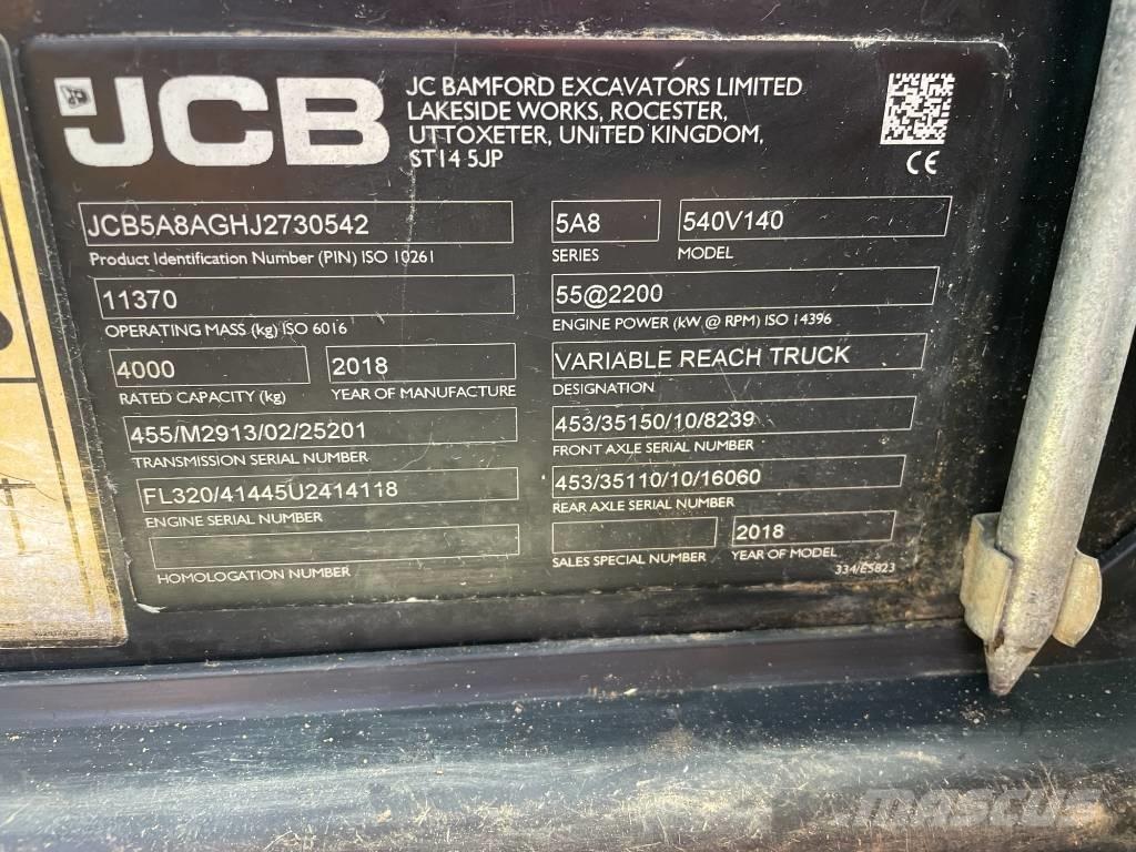 JCB 540-140 Teleskopické manipulátory