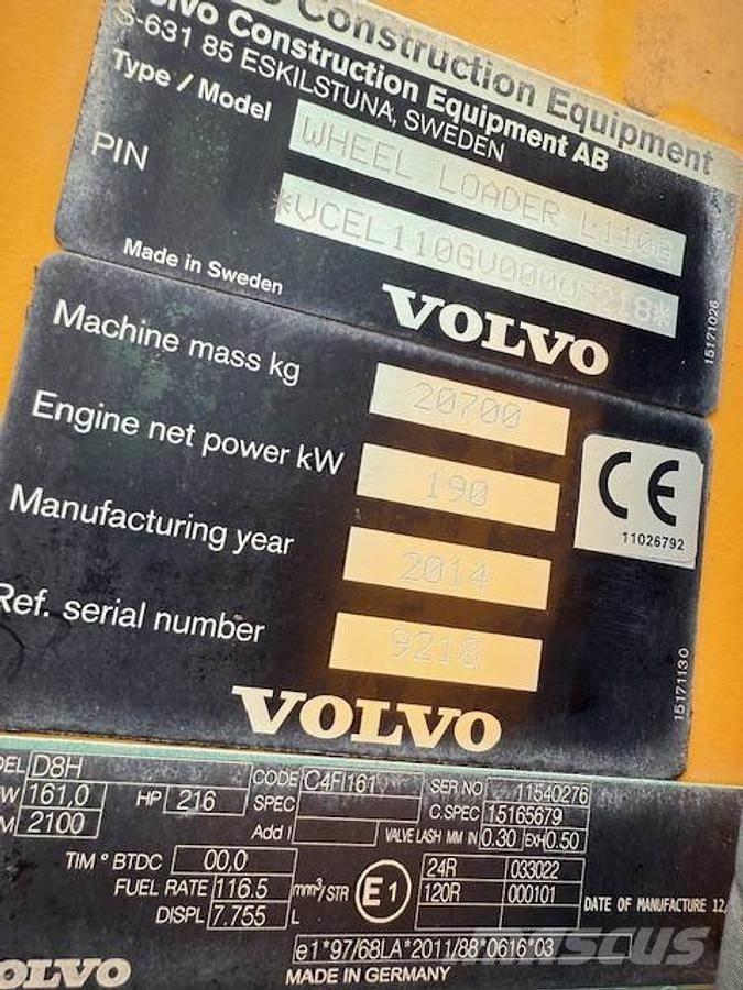 Volvo L110G Kolové nakladače