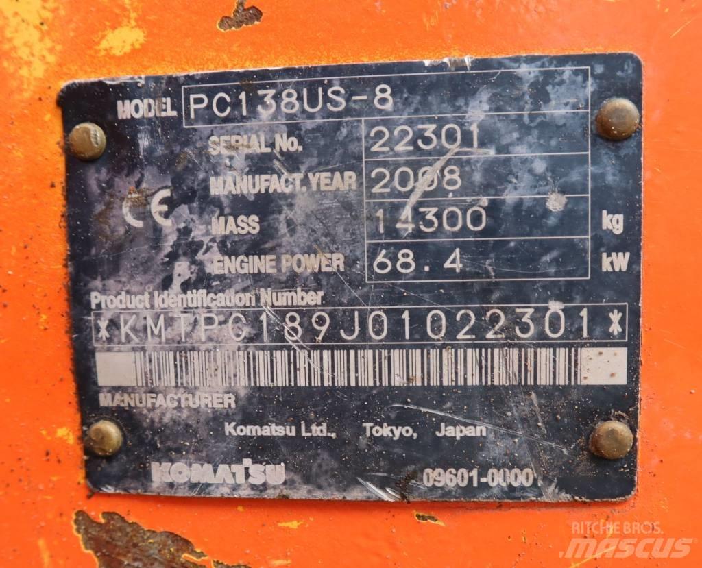 Komatsu PC138US-8 Pásová rýpadla