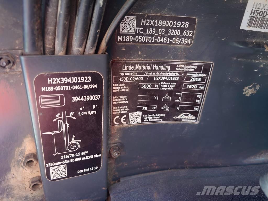 Linde H50D600/394 Dieselové vozíky