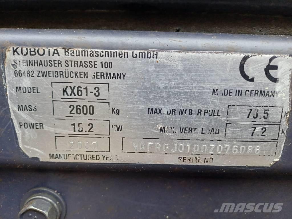 Kubota KX 61-3 Mini rýpadla < 7t