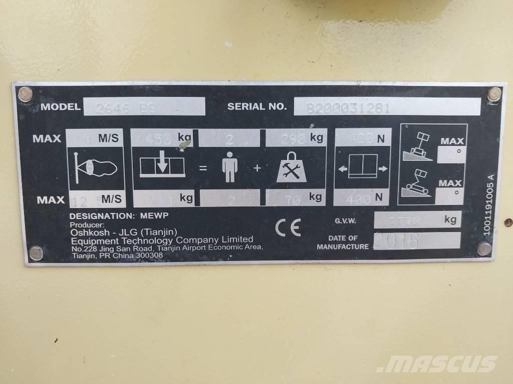 JLG ES 2646 Nůžková zvedací plošina