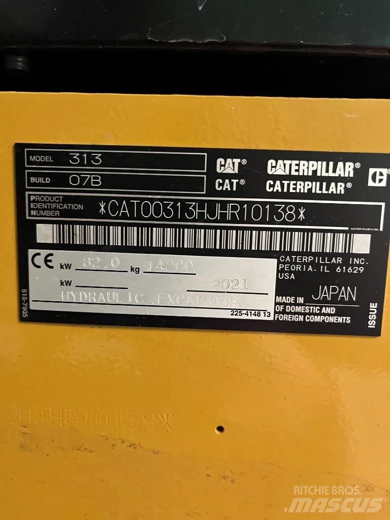 CAT 313 Next Gen Pásová rýpadla