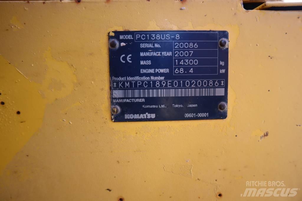 Komatsu PC138US-8 Pásová rýpadla