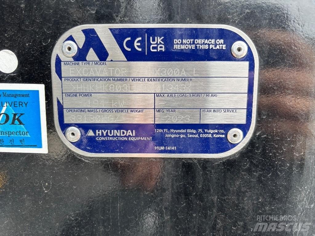 Hyundai HX300A L Pásová rýpadla