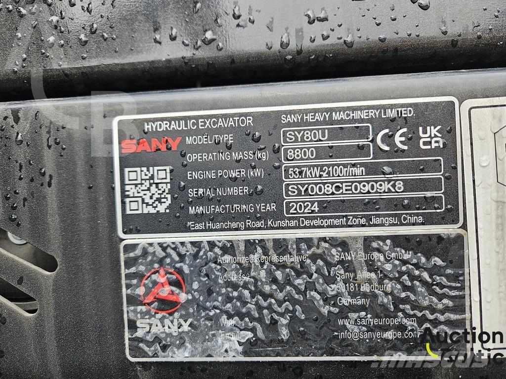 Sany SY80U Midi rýpadla 7t - 12t