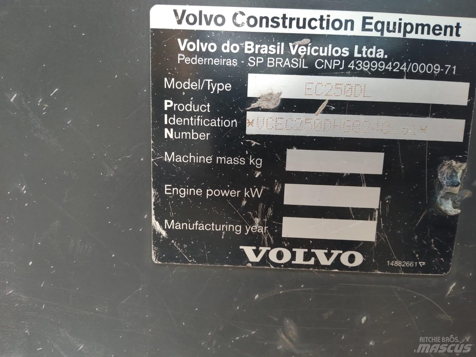 Volvo EC 250 D L Pásová rýpadla