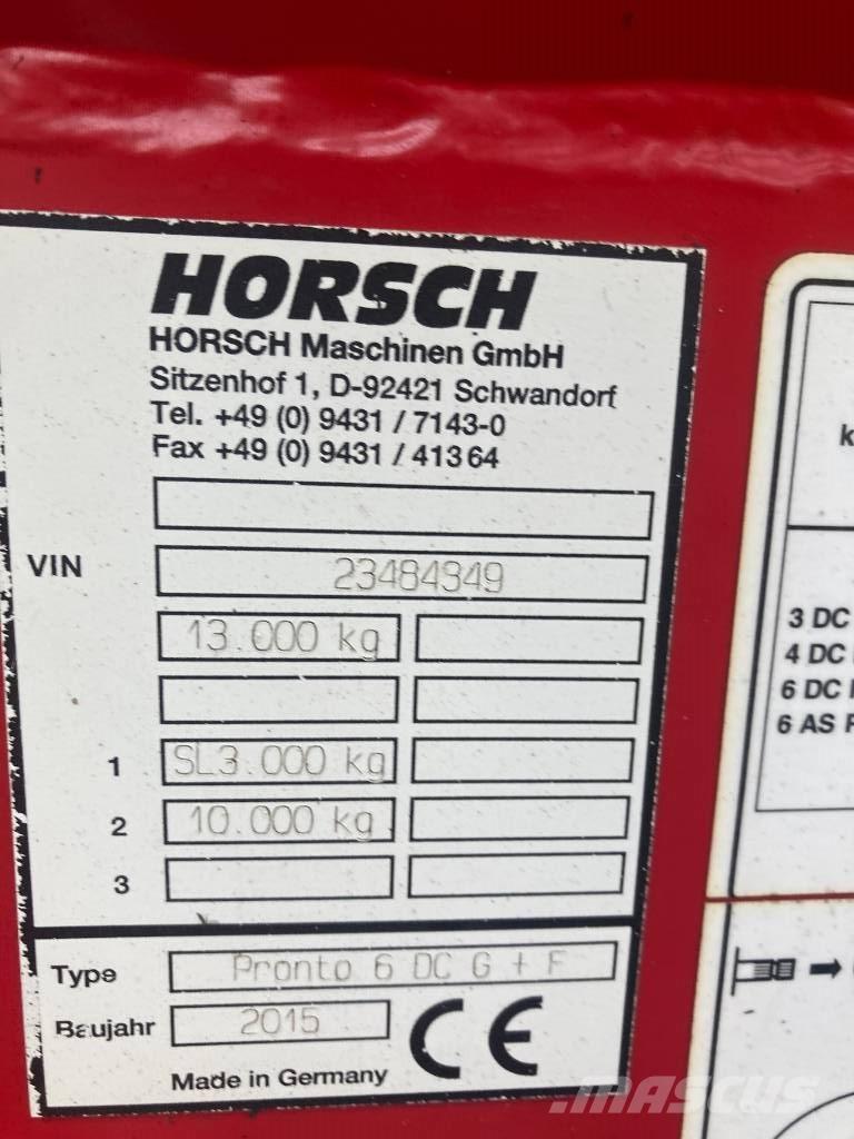 Horsch PRONTO 6DC Kombinované secí stroje