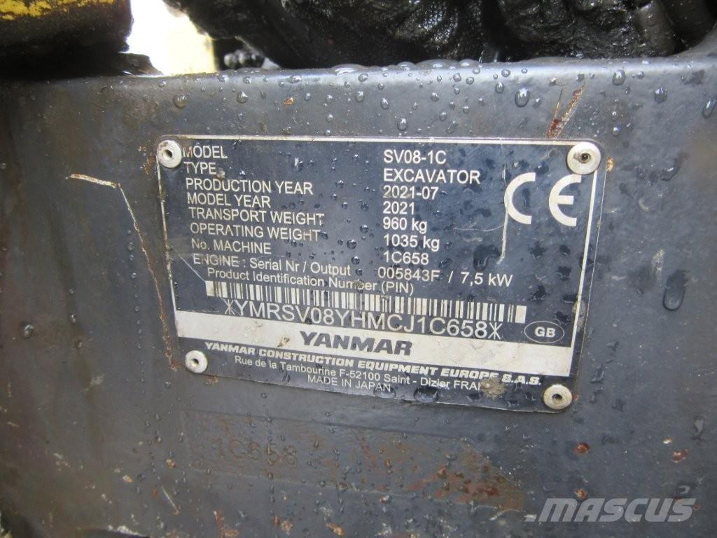 Yanmar SV08 Pásová rýpadla