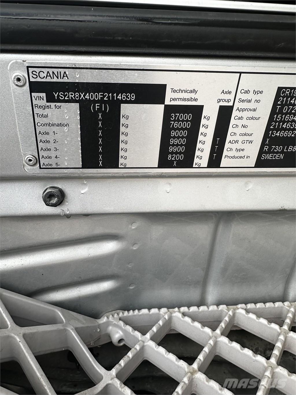 Scania R 730 Skříňová nástavba