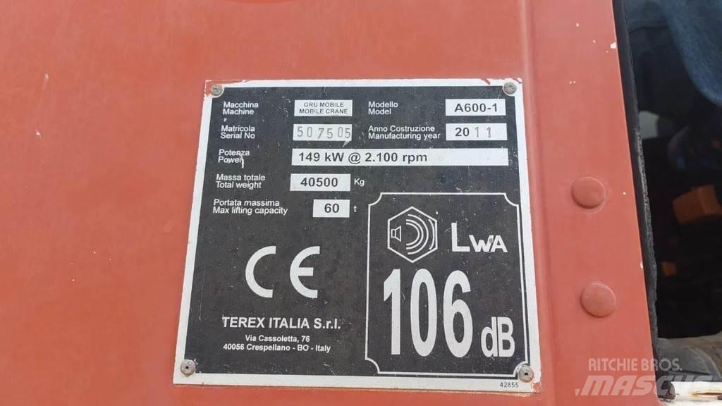 Terex A600 Jeřáby pro těžký terén