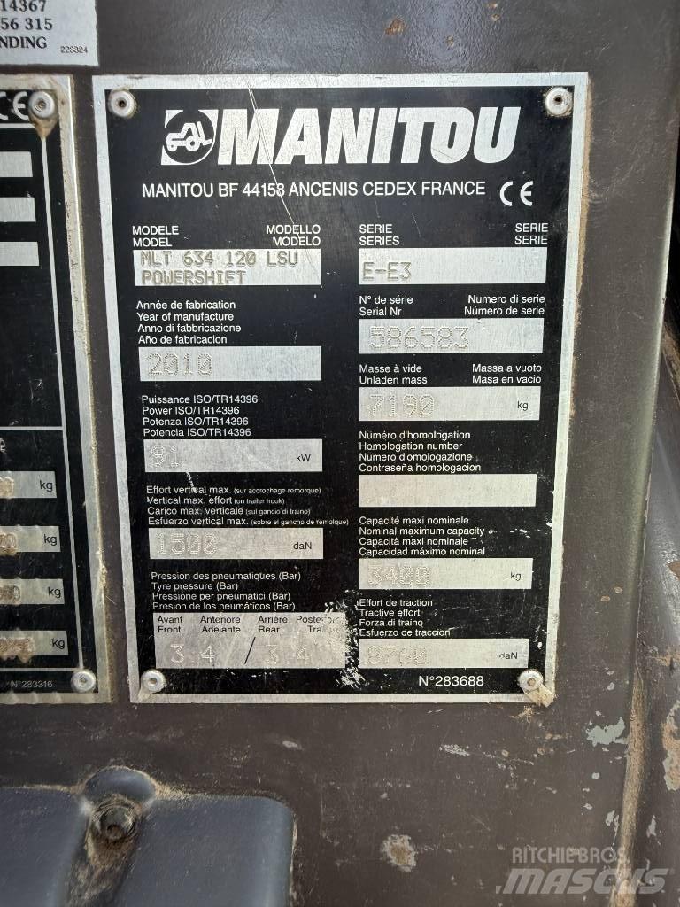 Manitou MLT 634-120 Teleskopické manipulátory