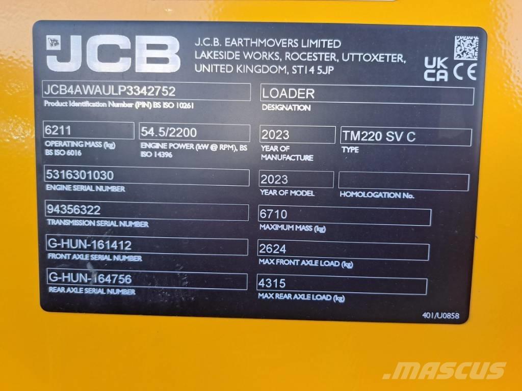 JCB TM 220 SV Kolové nakladače