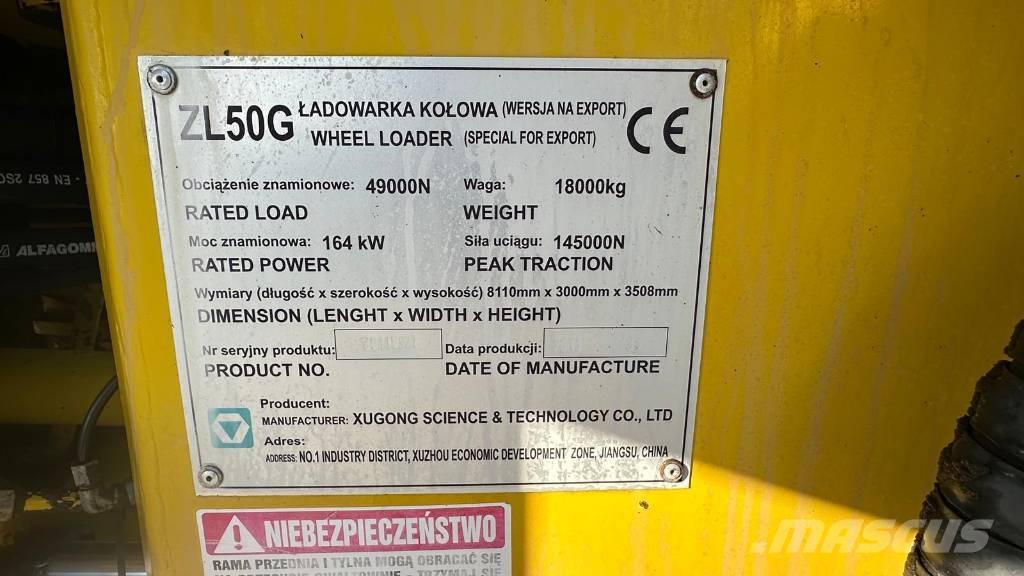 XCMG ZL 50 G Kolové nakladače