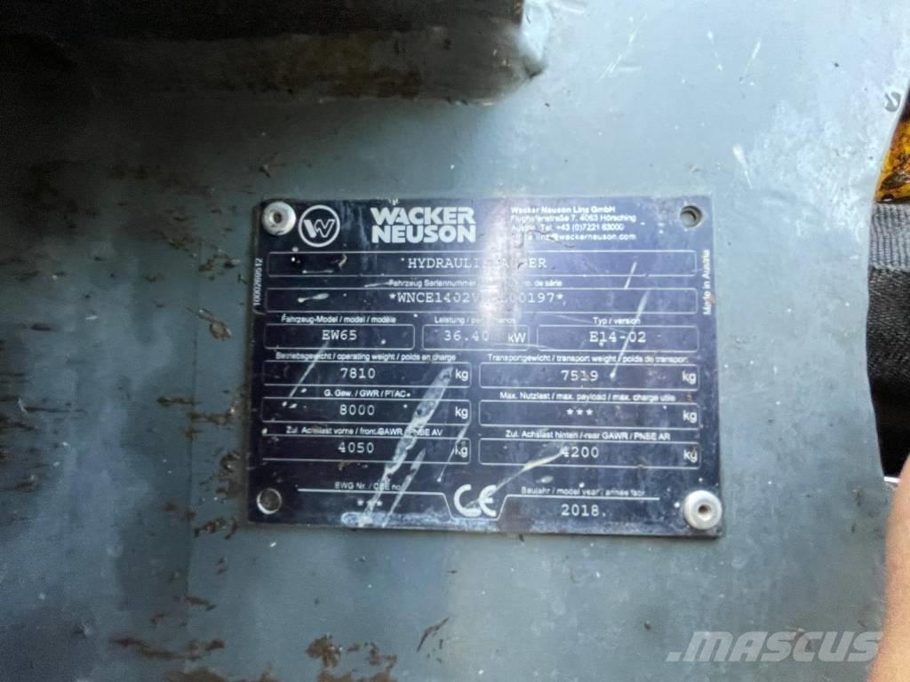 Wacker Neuson W65 Kolová rýpadla