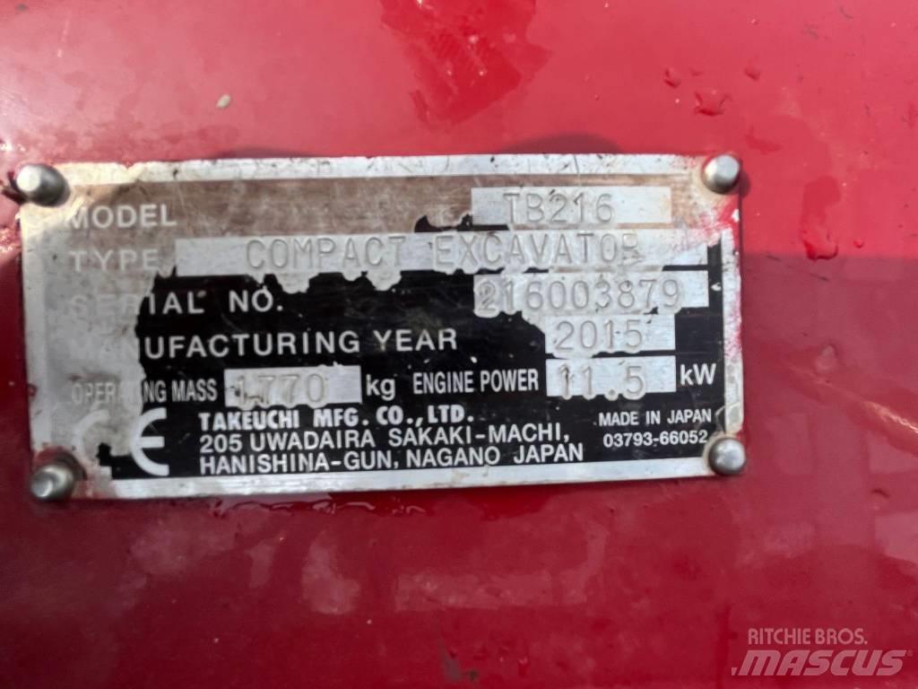 Takeuchi TB 216 Mini rýpadla < 7t