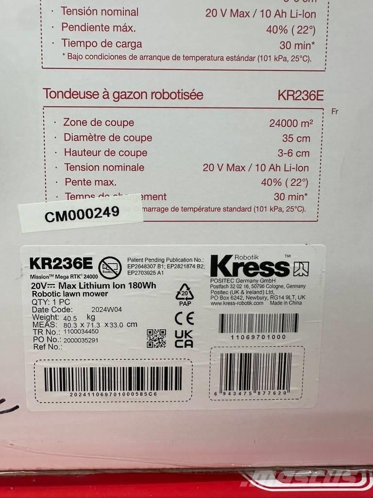 Kress KR236E Robotické sekačky