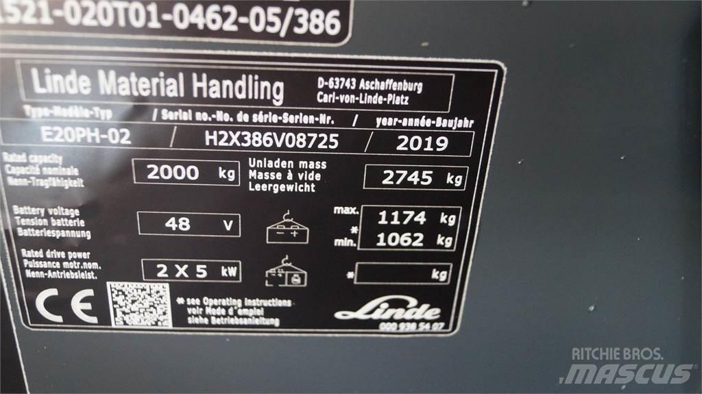Linde E20PH Akumulátorové vozíky