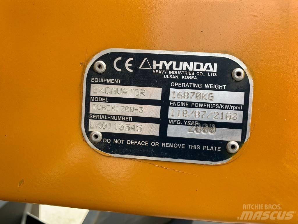 Hyundai ROBEX 170W-3 Kolová rýpadla