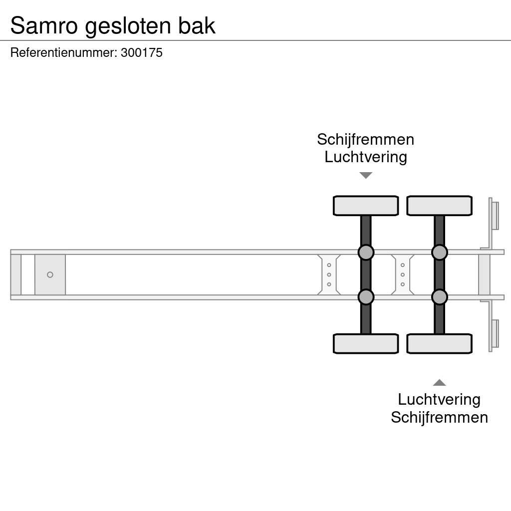 Samro gesloten bak Skříňové návěsy