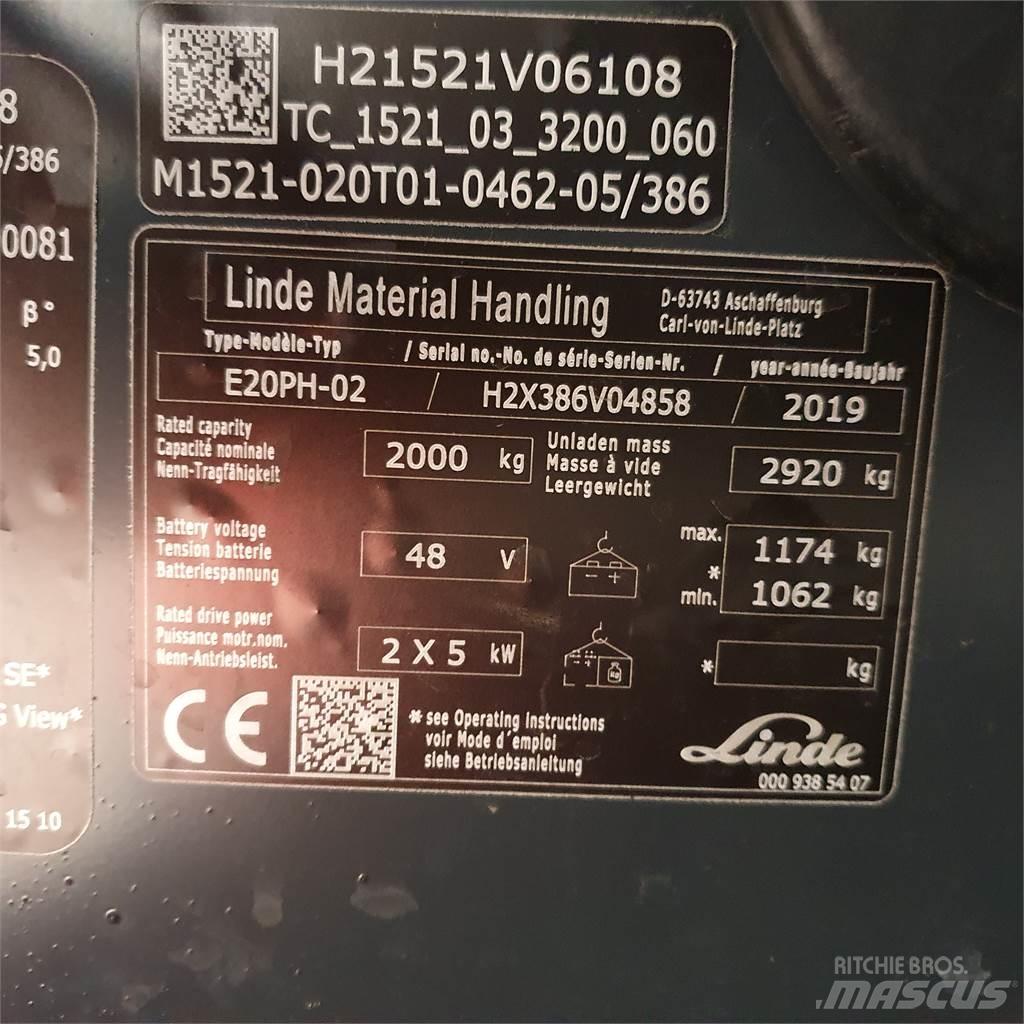 Linde E20PH Akumulátorové vozíky