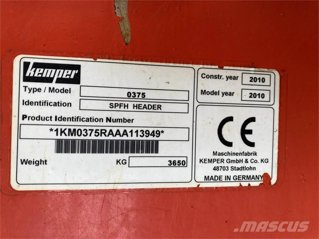 Kemper 375 Příslušenství a náhradní díly ke kombajnům