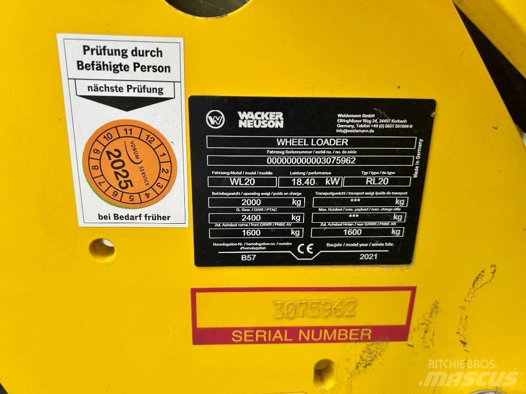 Wacker Neuson WL 20 Kolové nakladače