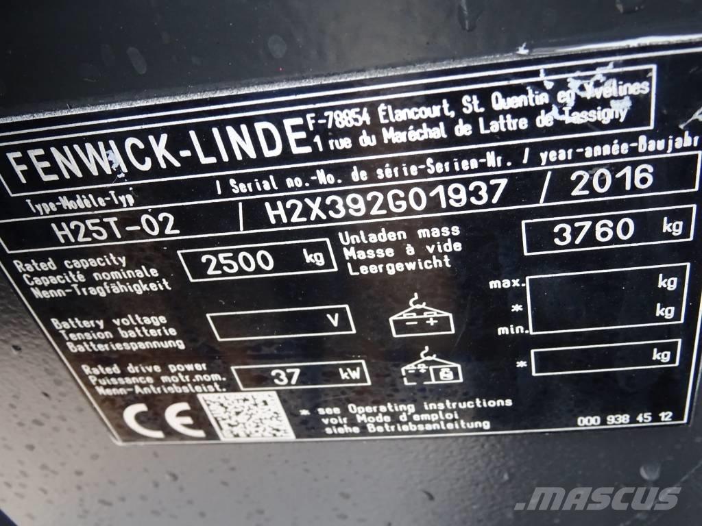 Linde H25T-02 LPG vozíky