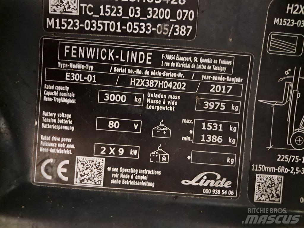 Linde E30L-01 Akumulátorové vozíky