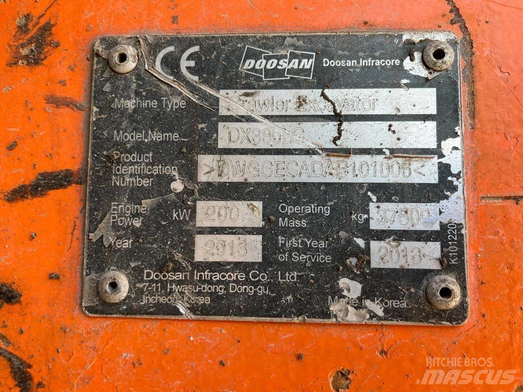 Doosan DX 380 LC Pásová rýpadla