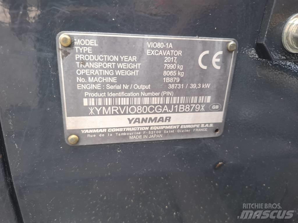 Yanmar Vio 80-1A Midi rýpadla 7t - 12t