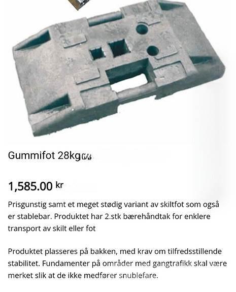  Brukt Skiltfot Ostatní komponenty
