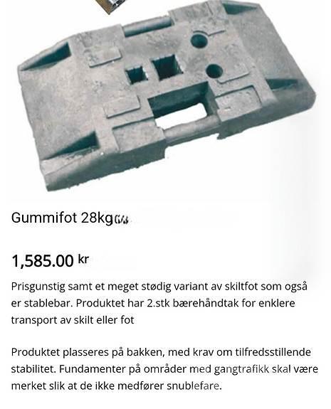  Skiltfot Ostatní komponenty