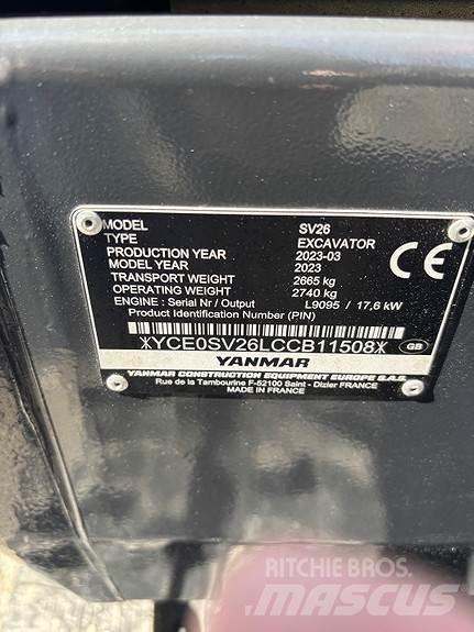 Yanmar SV26 Mini rýpadla < 7t