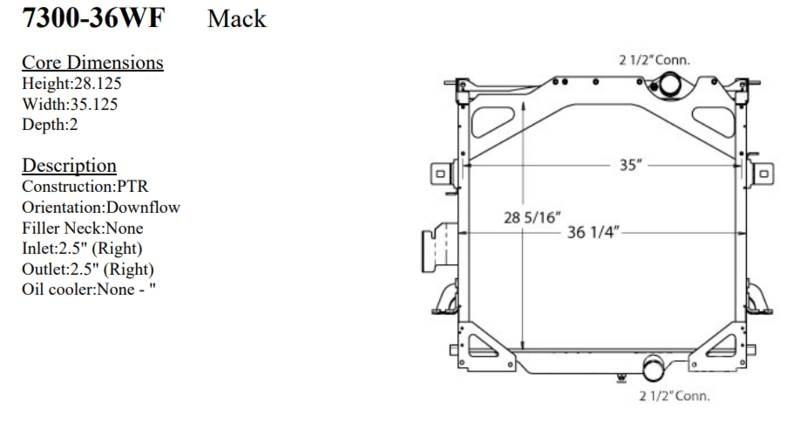 Mack CTP Radiátory