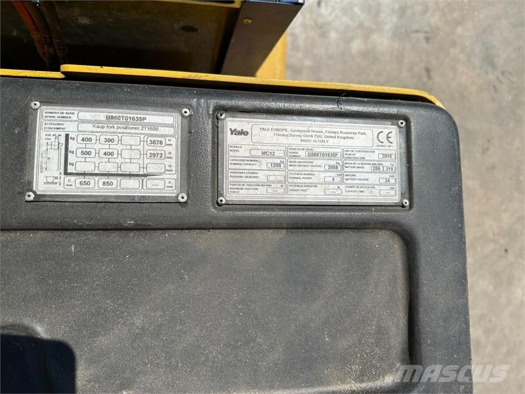 Yale MC12 Manipulace s materiálem – ostatní