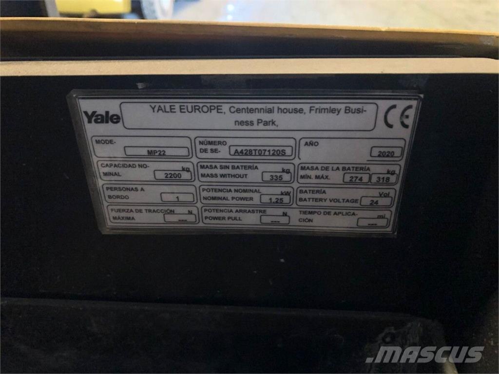 Yale MP22 Manipulace s materiálem – ostatní